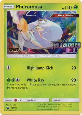 Pheromosa (SM115) (Staff Prerelease Promo) [Sun & Moon: Black Star Promos] | Dragon's Lair Comics and Fantasy Houston TX