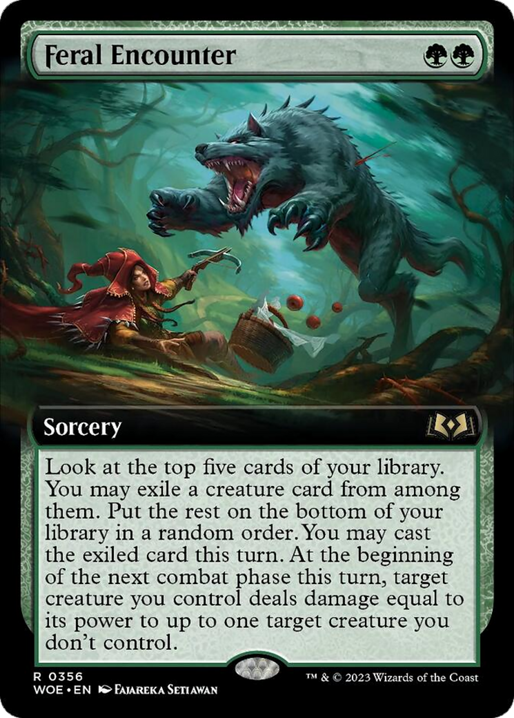 Feral Encounter (Extended Art) [Wilds of Eldraine] | Dragon's Lair Comics and Fantasy Houston TX