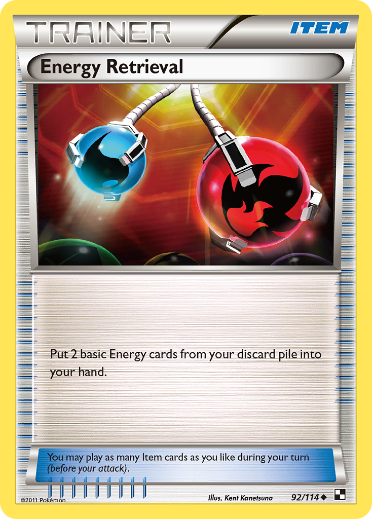 Energy Retrieval (92/114) [Black & White: Base Set] | Dragon's Lair Comics and Fantasy Houston TX
