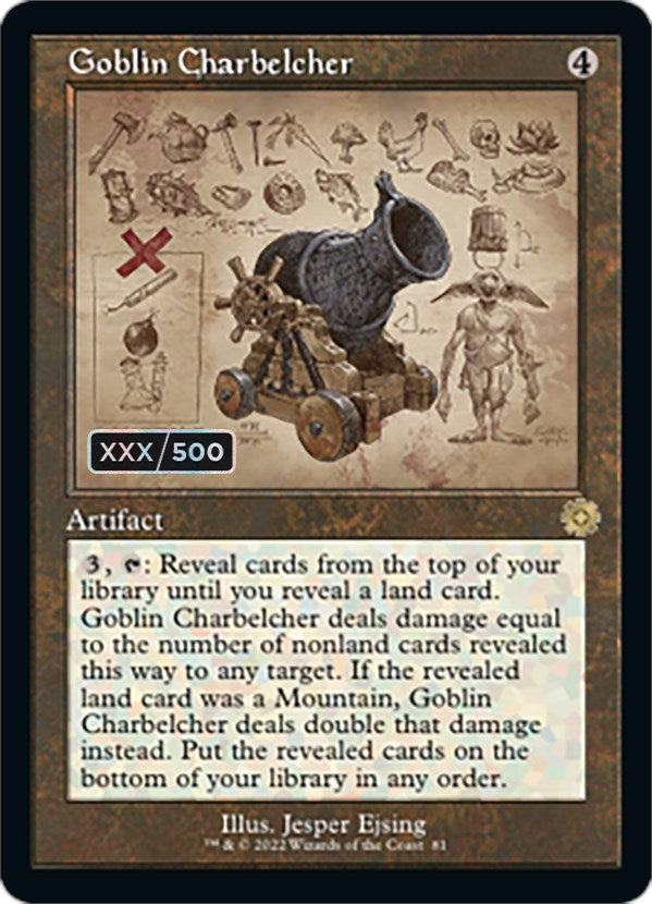 Goblin Charbelcher (Retro Schematic) (Serialized) [The Brothers' War Retro Artifacts] | Dragon's Lair Comics and Fantasy Houston TX