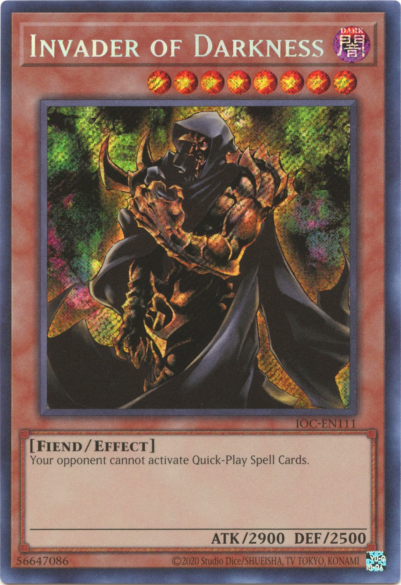 Invader of Darkness (25th Anniversary) [IOC-EN111] Secret Rare | Dragon's Lair Comics and Fantasy Houston TX