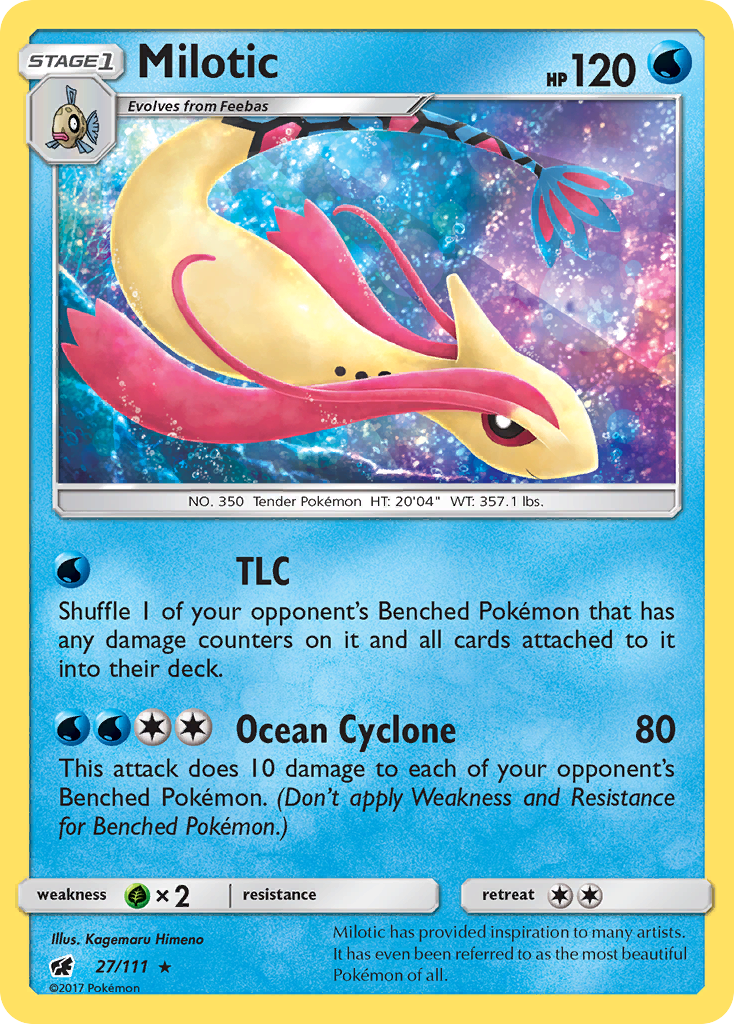 Milotic (27/111) [Sun & Moon: Crimson Invasion] | Dragon's Lair Comics and Fantasy Houston TX