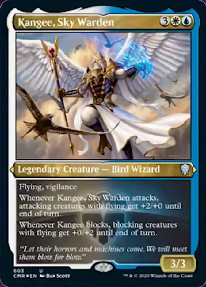 Kangee, Sky Warden (Etched) [Commander Legends] | Dragon's Lair Comics and Fantasy Houston TX