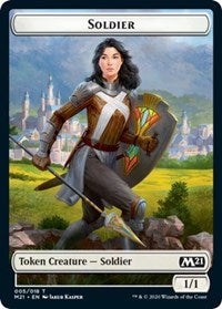 Soldier // Treasure Double-Sided Token [Core Set 2021 Tokens] | Dragon's Lair Comics and Fantasy Houston TX