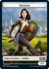 Soldier // Treasure Double-Sided Token [Core Set 2021 Tokens] | Dragon's Lair Comics and Fantasy Houston TX