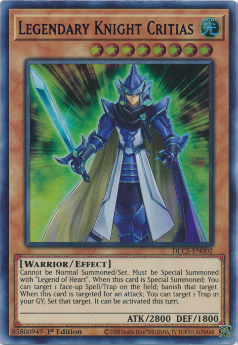 Legendary Knight Critias (Blue) [DLCS-EN002] Ultra Rare | Dragon's Lair Comics and Fantasy Houston TX
