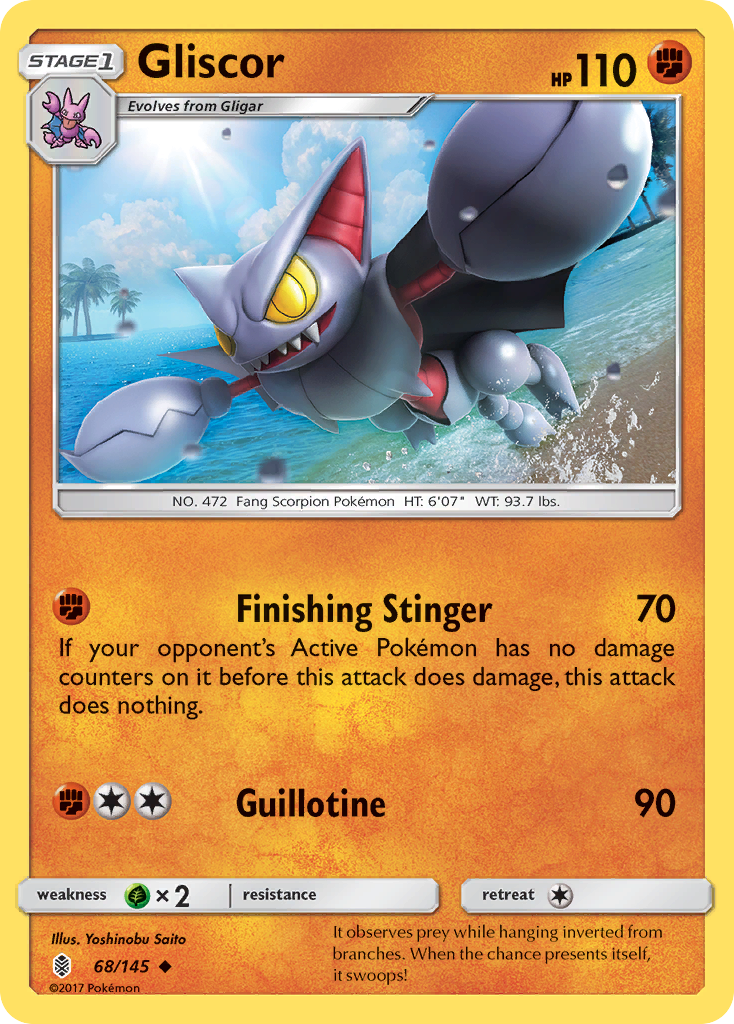 Gliscor (68/145) [Sun & Moon: Guardians Rising] | Dragon's Lair Comics and Fantasy Houston TX