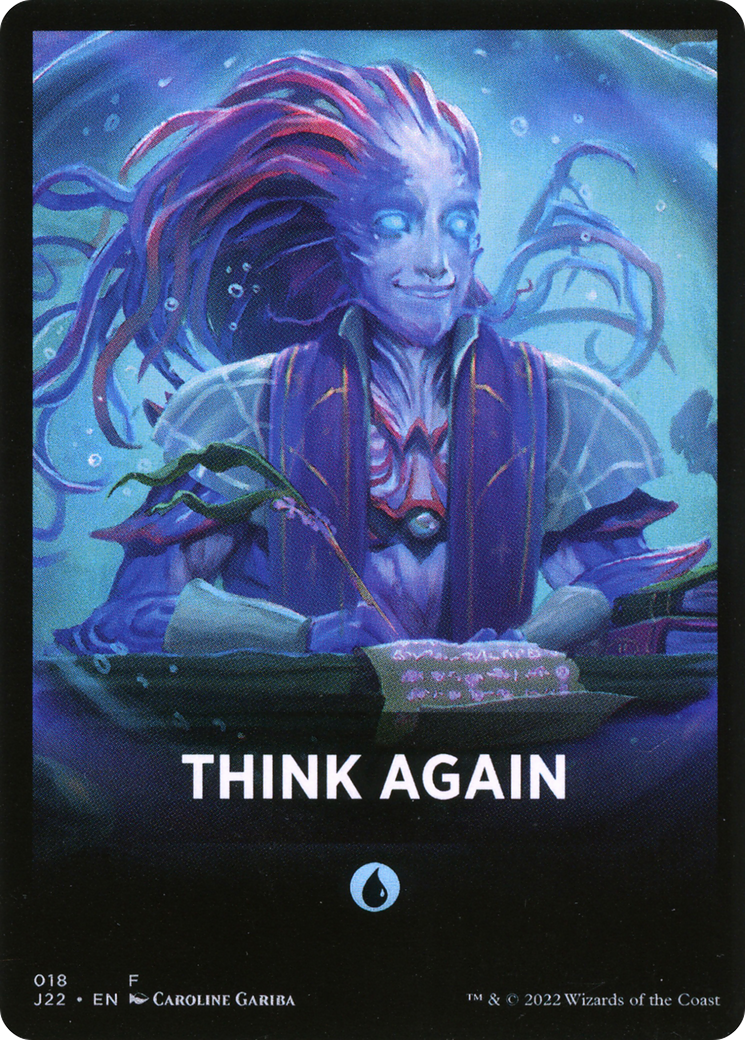 Think Again Theme Card [Jumpstart 2022 Front Cards] | Dragon's Lair Comics and Fantasy Houston TX