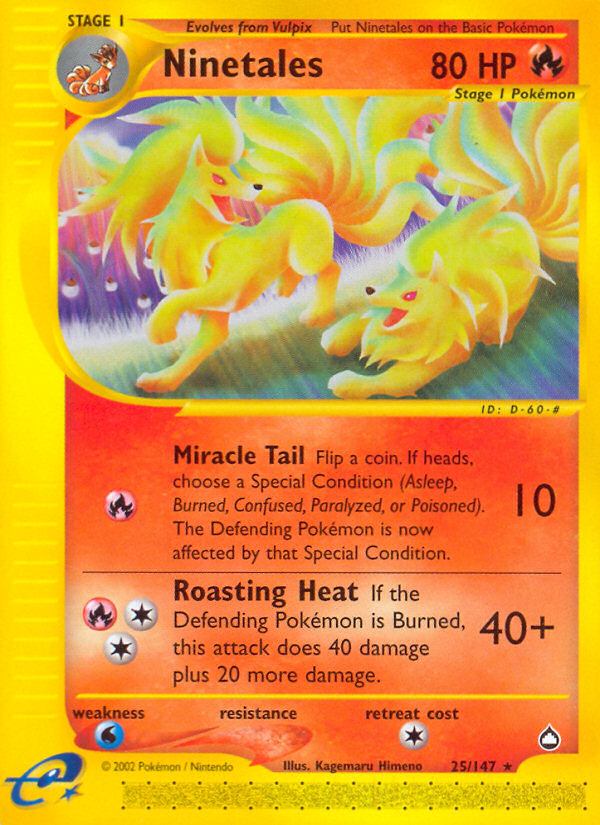 Ninetales (25/147) [Aquapolis] | Dragon's Lair Comics and Fantasy Houston TX
