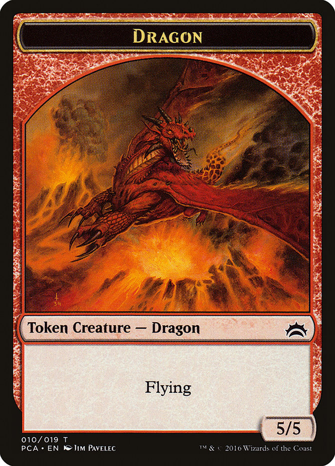 Dragon // Saproling Double-Sided Token [Planechase Anthology Tokens] | Dragon's Lair Comics and Fantasy Houston TX