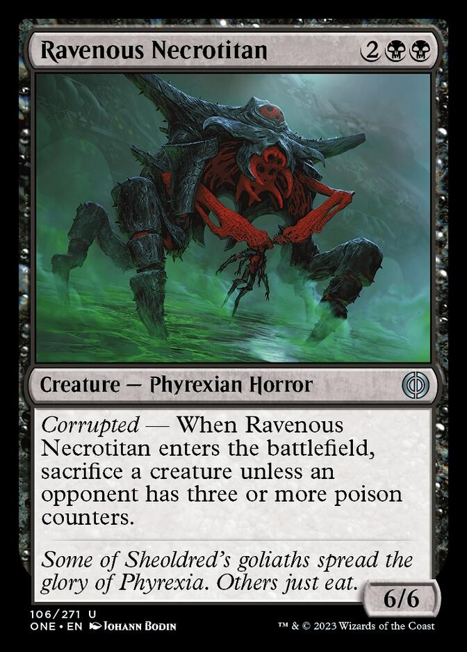 Ravenous Necrotitan [Phyrexia: All Will Be One] | Dragon's Lair Comics and Fantasy Houston TX