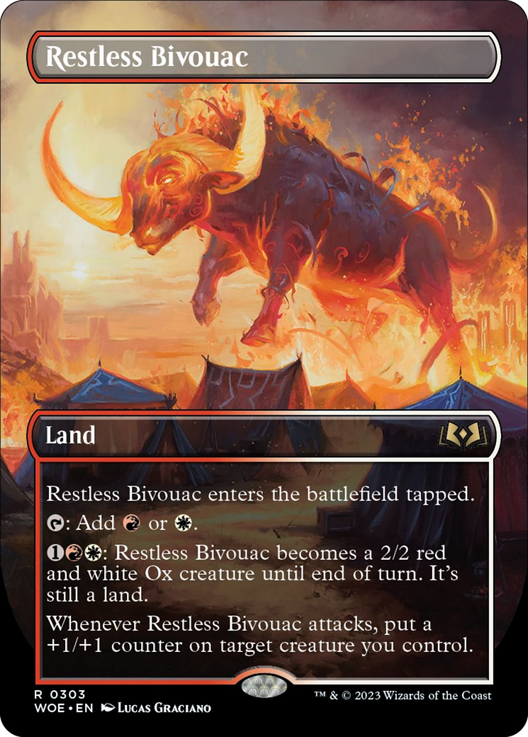 Restless Bivouac (Borderless Alternate Art) [Wilds of Eldraine] | Dragon's Lair Comics and Fantasy Houston TX