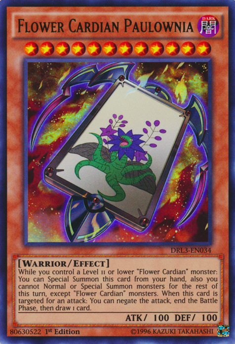Flower Cardian Paulownia [DRL3-EN034] Ultra Rare | Dragon's Lair Comics and Fantasy Houston TX