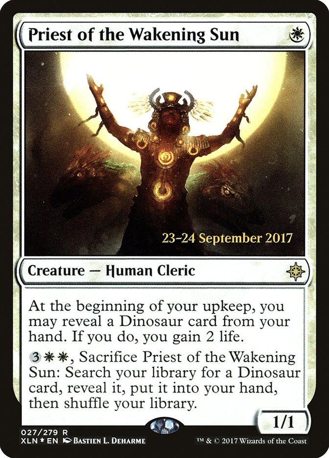 Priest of the Wakening Sun [Ixalan Prerelease Promos] | Dragon's Lair Comics and Fantasy Houston TX