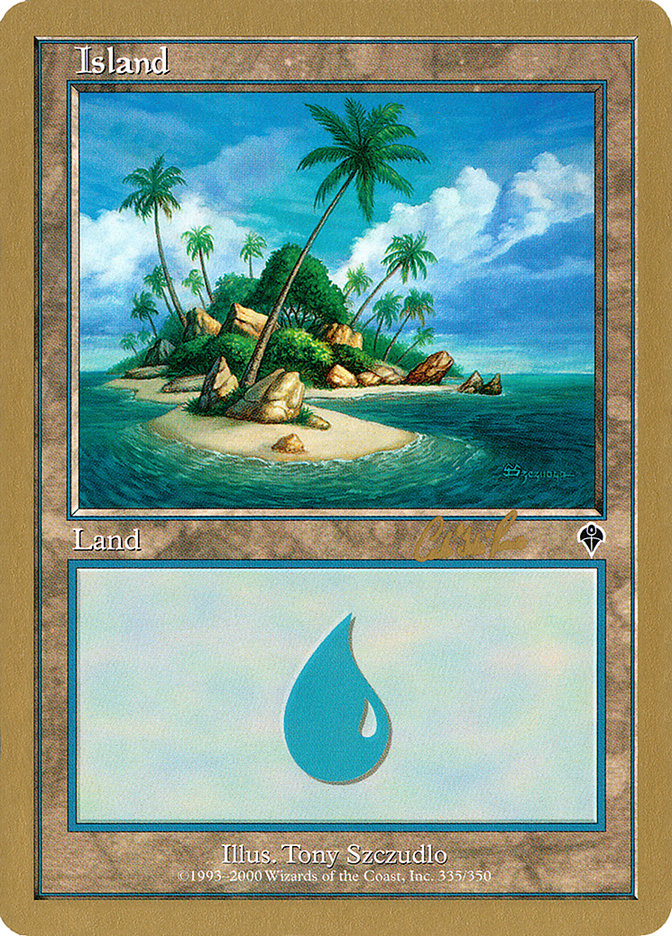 Island (cr335a) (Carlos Romao) [World Championship Decks 2002] | Dragon's Lair Comics and Fantasy Houston TX