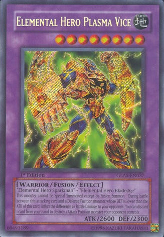 Elemental Hero Plasma Vice [GLAS-EN037] Secret Rare | Dragon's Lair Comics and Fantasy Houston TX