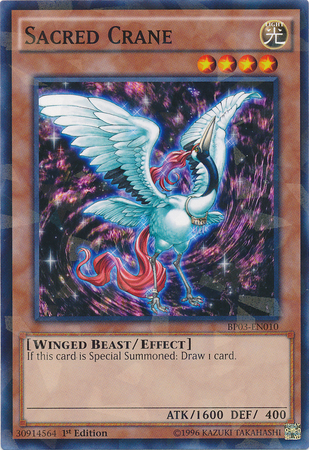 Sacred Crane [BP03-EN010] Shatterfoil Rare | Dragon's Lair Comics and Fantasy Houston TX
