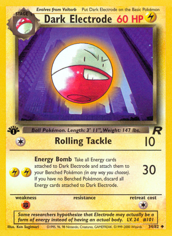 Dark Electrode (34/82) [Team Rocket 1st Edition] | Dragon's Lair Comics and Fantasy Houston TX