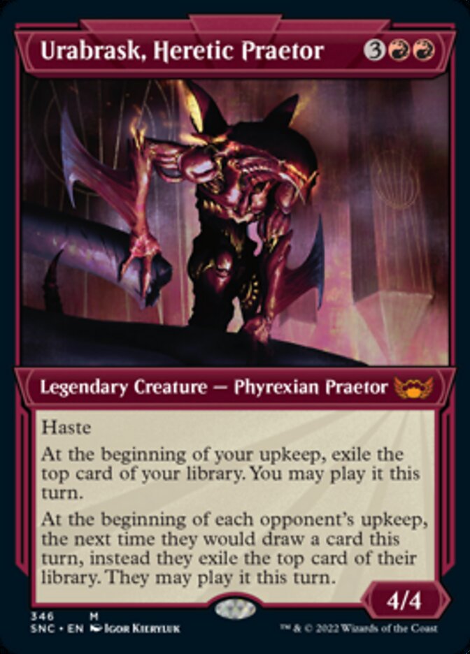 Urabrask, Heretic Praetor (Showcase Art Deco) [Streets of New Capenna] | Dragon's Lair Comics and Fantasy Houston TX