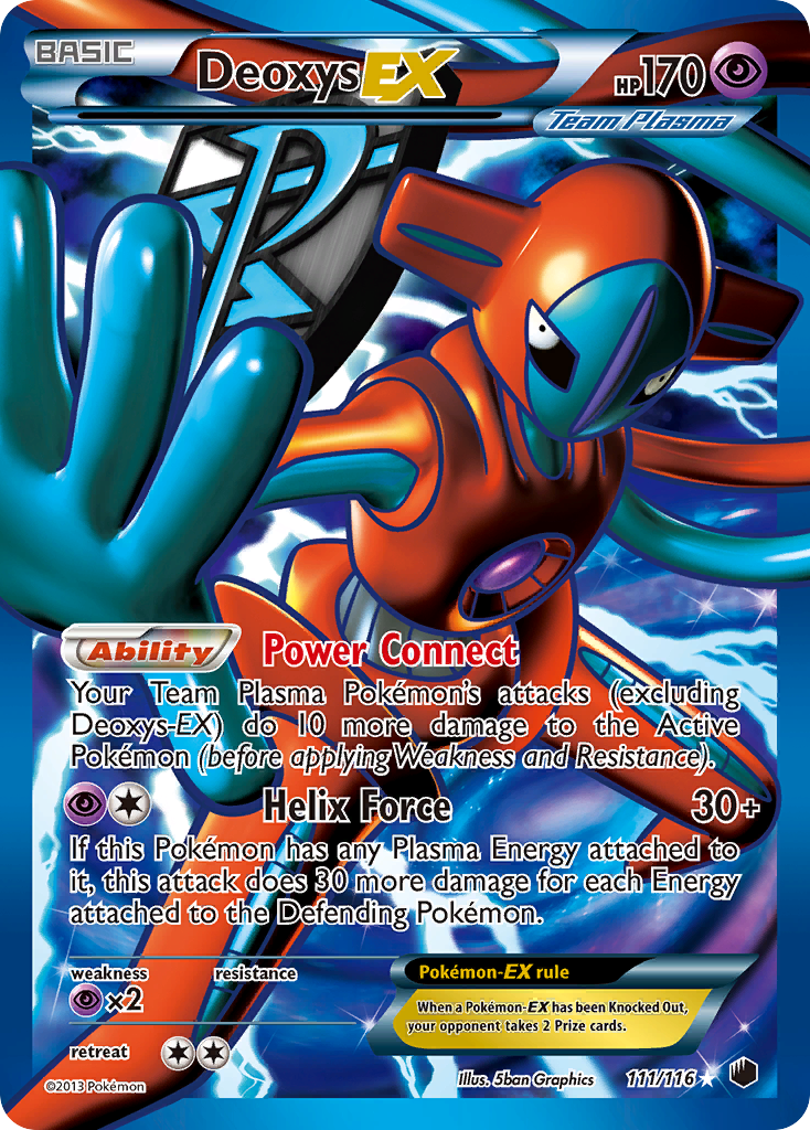 Deoxys EX (111/116) [Black & White: Plasma Freeze] | Dragon's Lair Comics and Fantasy Houston TX