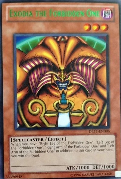 Exodia the Forbidden One (Green) [DL11-EN006] Rare | Dragon's Lair Comics and Fantasy Houston TX