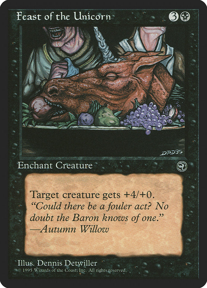 Feast of the Unicorn (Autumn Willow Flavor Text) [Homelands] | Dragon's Lair Comics and Fantasy Houston TX