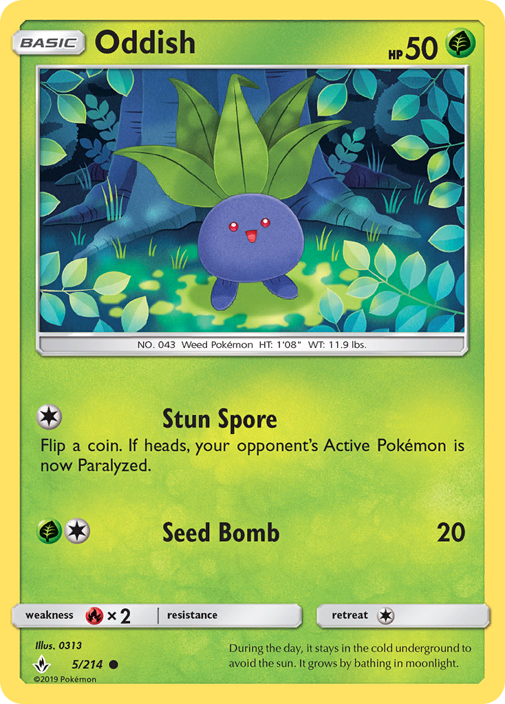 Oddish (5/214) [Sun & Moon: Unbroken Bonds] | Dragon's Lair Comics and Fantasy Houston TX