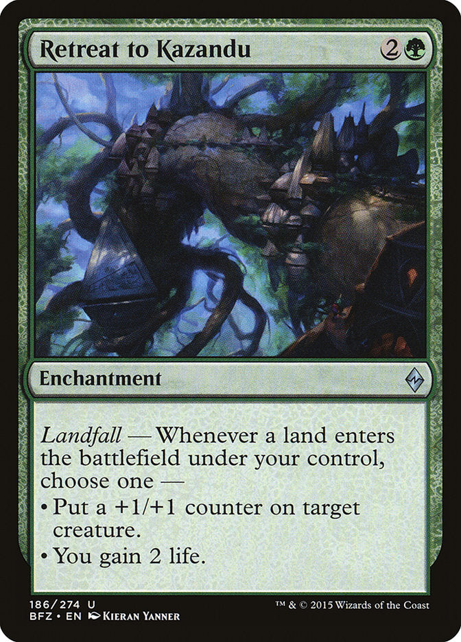 Retreat to Kazandu [Battle for Zendikar] | Dragon's Lair Comics and Fantasy Houston TX