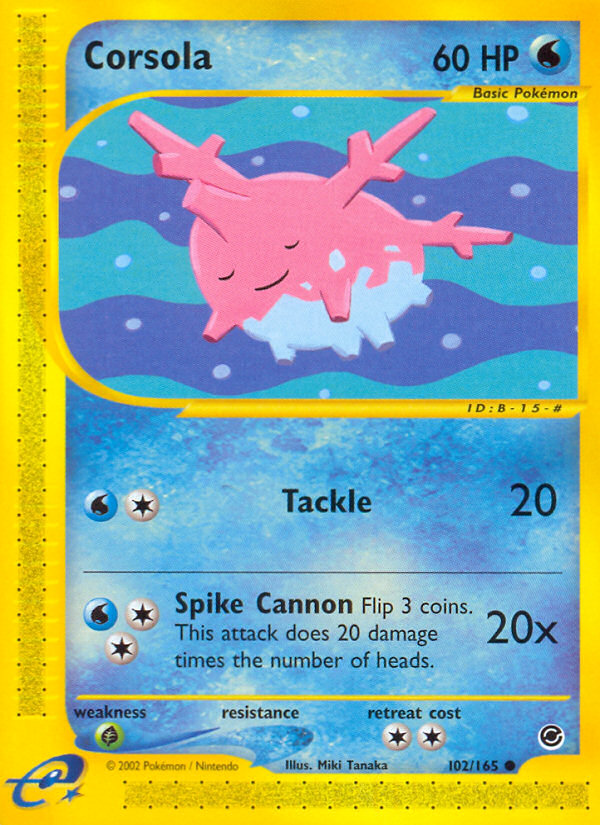 Corsola (102/165) [Expedition: Base Set] | Dragon's Lair Comics and Fantasy Houston TX