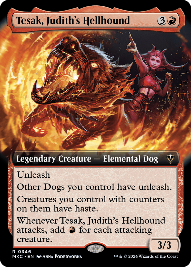 Tesak, Judith's Hellhound (Extended Art) [Murders at Karlov Manor Commander] | Dragon's Lair Comics and Fantasy Houston TX