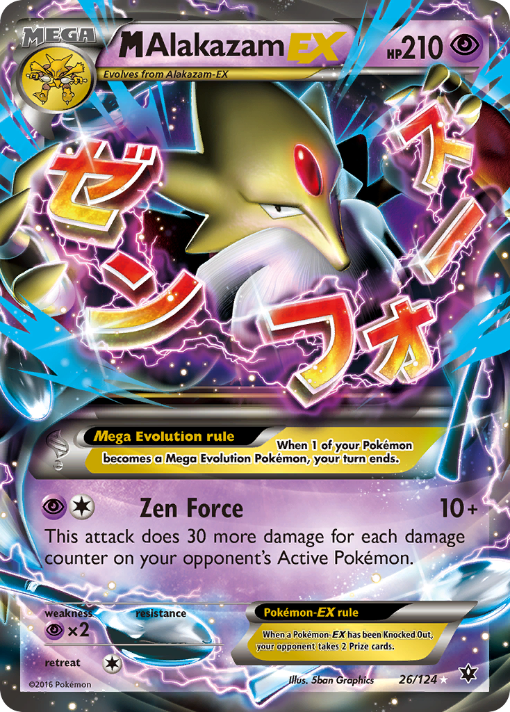 M Alakazam EX (26/124) [XY: Fates Collide] | Dragon's Lair Comics and Fantasy Houston TX
