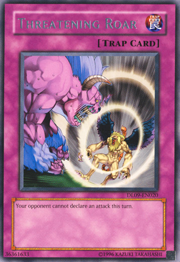 Threatening Roar (Silver) [DL09-EN020] Rare | Dragon's Lair Comics and Fantasy Houston TX