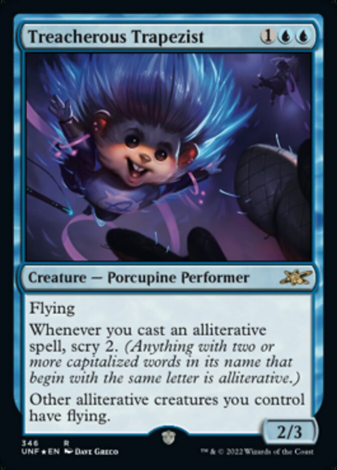 Treacherous Trapezist (Galaxy Foil) [Unfinity] | Dragon's Lair Comics and Fantasy Houston TX