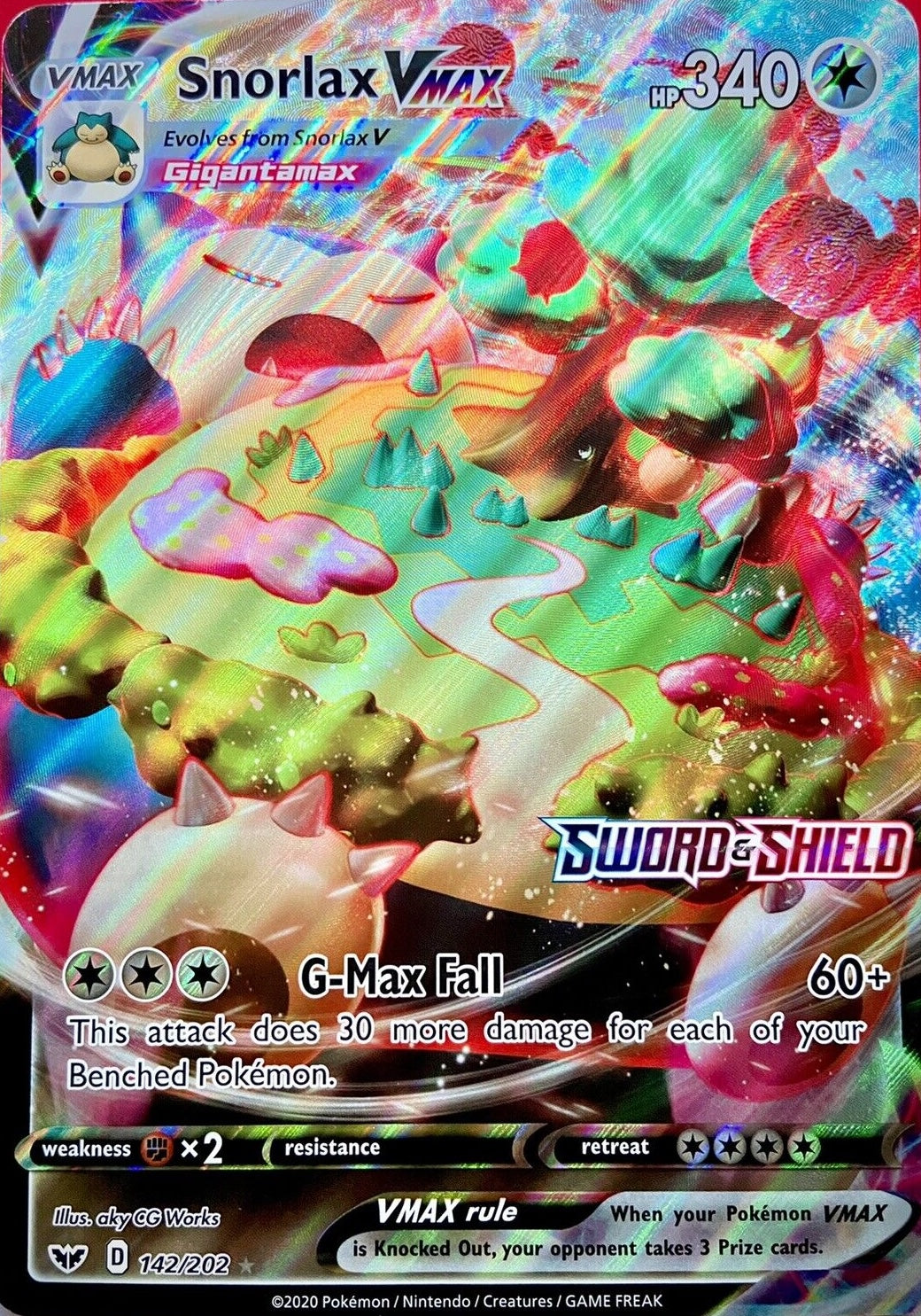 Snorlax VMAX (142/202) (Jumbo Card) [Sword & Shield: Base Set] | Dragon's Lair Comics and Fantasy Houston TX