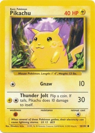Pikachu (58/102) [Base Set Unlimited] | Dragon's Lair Comics and Fantasy Houston TX