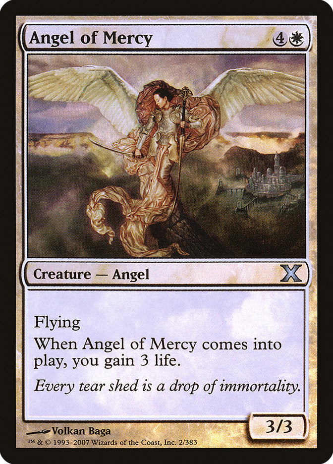Angel of Mercy (Premium Foil) [Tenth Edition] | Dragon's Lair Comics and Fantasy Houston TX