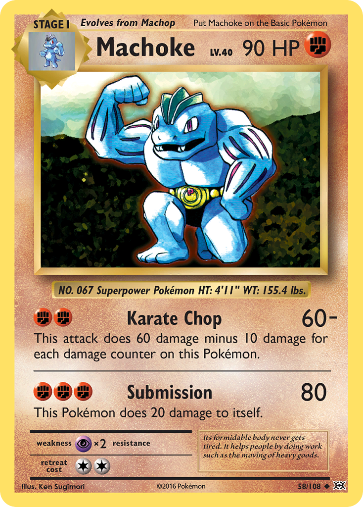 Machoke (58/108) [XY: Evolutions] | Dragon's Lair Comics and Fantasy Houston TX