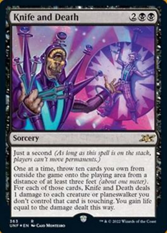 Knife and Death (Galaxy Foil) [Unfinity] | Dragon's Lair Comics and Fantasy Houston TX
