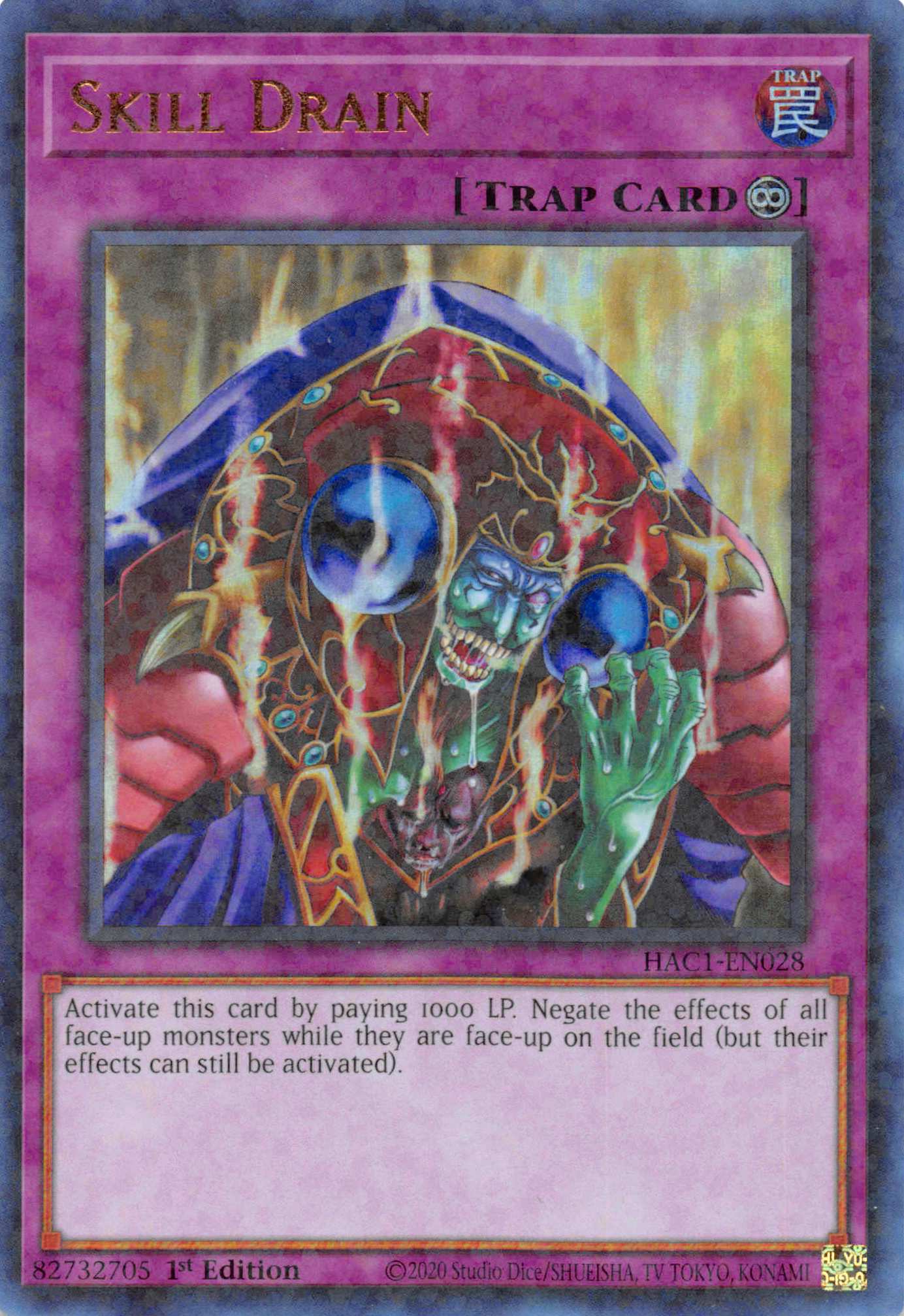 Skill Drain (Duel Terminal) [HAC1-EN028] Parallel Rare | Dragon's Lair Comics and Fantasy Houston TX