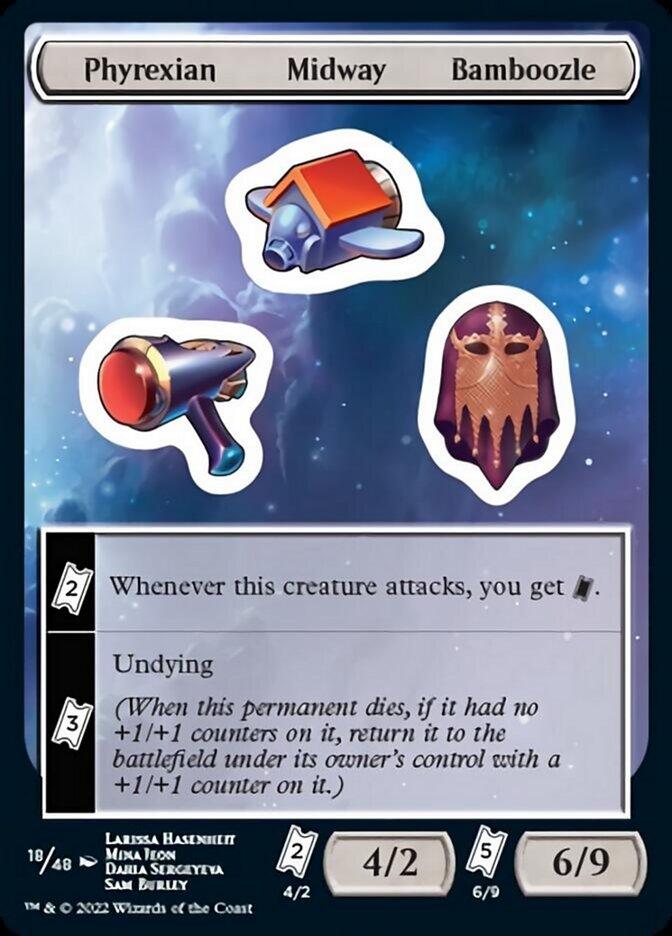 Phyrexian Midway Bamboozle [Unfinity Stickers] | Dragon's Lair Comics and Fantasy Houston TX