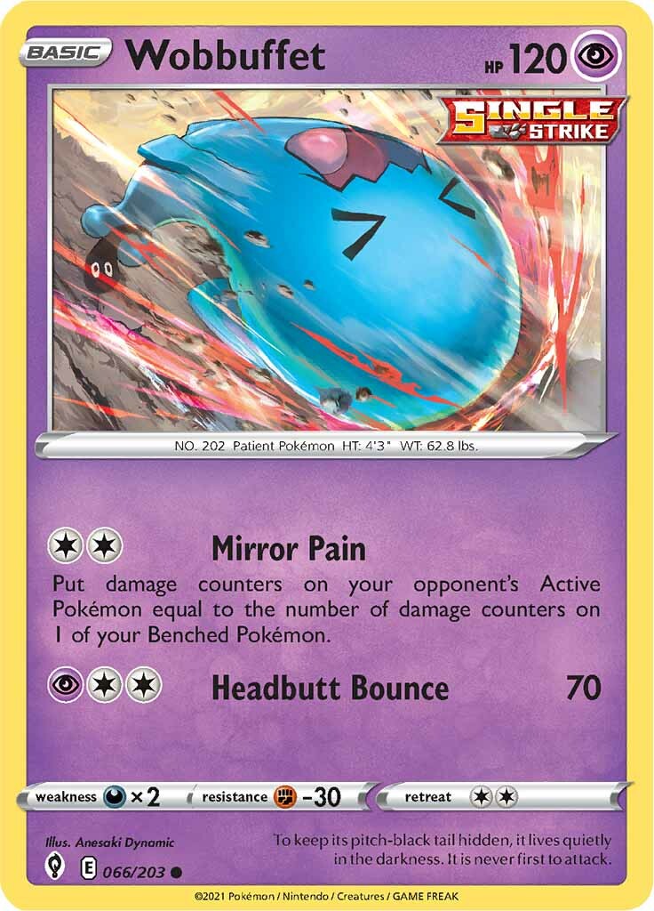 Wobbuffet (066/203) [Sword & Shield: Evolving Skies] | Dragon's Lair Comics and Fantasy Houston TX