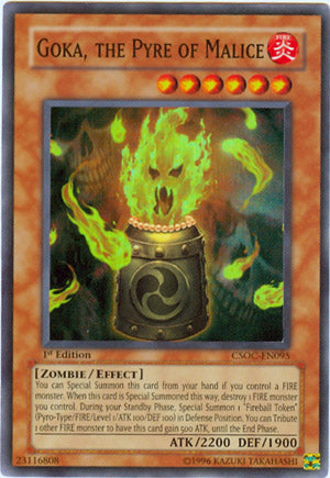 Goka, the Pyre of Malice [CSOC-EN095] Super Rare | Dragon's Lair Comics and Fantasy Houston TX