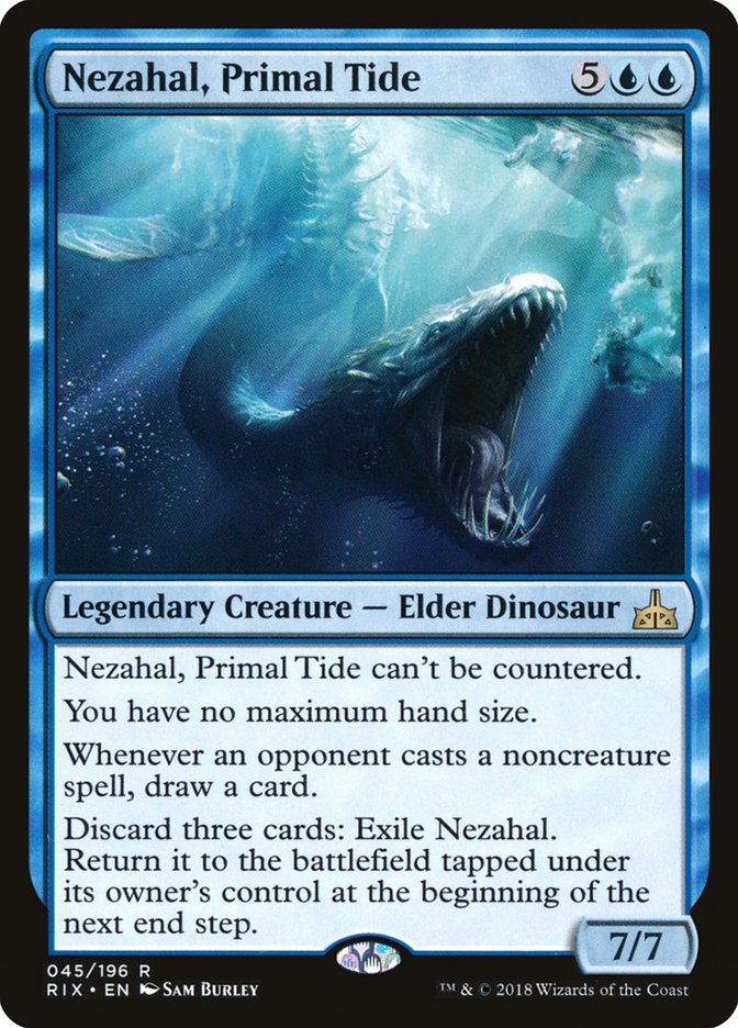 Nezahal, Primal Tide [Rivals of Ixalan] | Dragon's Lair Comics and Fantasy Houston TX