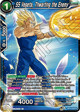 SS Vegeta, Thwarting the Enemy (BT14-043) [Cross Spirits] | Dragon's Lair Comics and Fantasy Houston TX