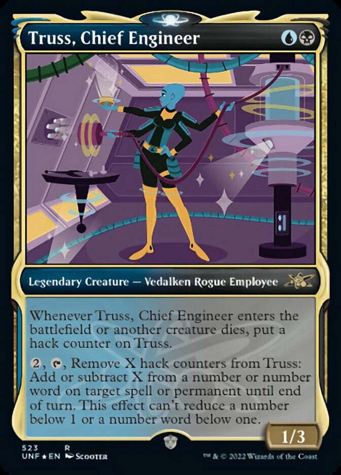 Truss, Chief Engineer (Showcase) (Galaxy Foil) [Unfinity] | Dragon's Lair Comics and Fantasy Houston TX