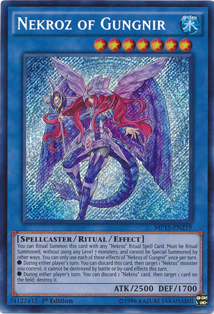 Nekroz of Gungnir [MP15-EN219] Secret Rare | Dragon's Lair Comics and Fantasy Houston TX