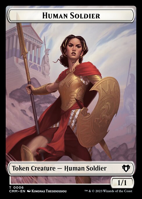 Elemental (0037) // Human Soldier Double-Sided Token [Commander Masters Tokens] | Dragon's Lair Comics and Fantasy Houston TX