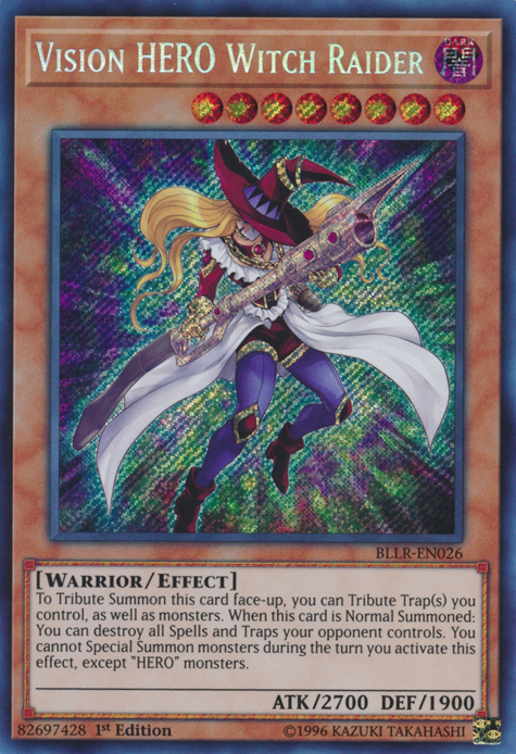 Vision Hero Witch Raider [BLLR-EN026] Secret Rare | Dragon's Lair Comics and Fantasy Houston TX