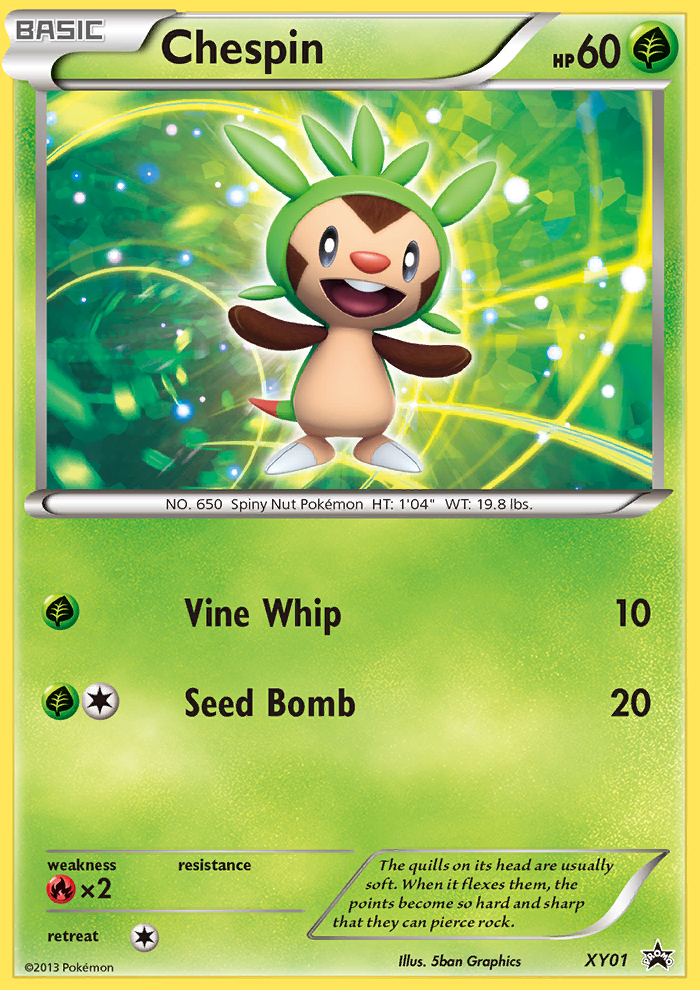 Chespin (XY01) [XY: Black Star Promos] | Dragon's Lair Comics and Fantasy Houston TX