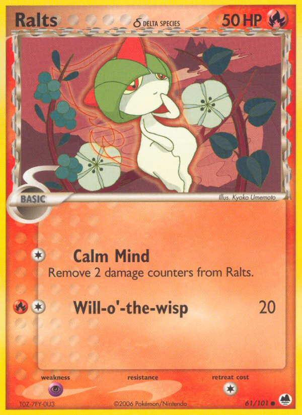 Ralts (61/101) (Delta Species) [EX: Dragon Frontiers] | Dragon's Lair Comics and Fantasy Houston TX